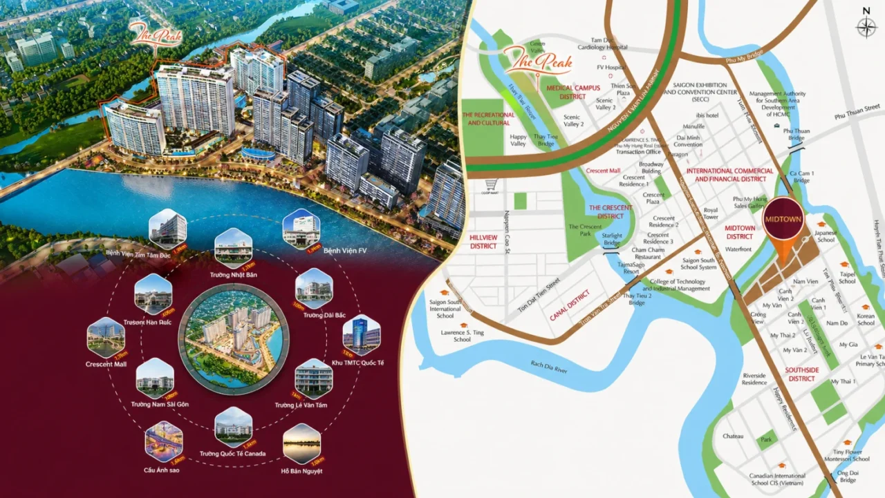 Vị trí căn hộ Midtown Phú Mỹ Hưng