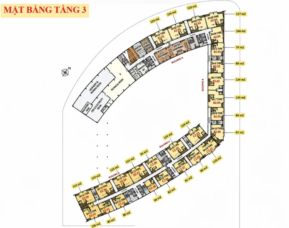 Mặt bằng tầng 3