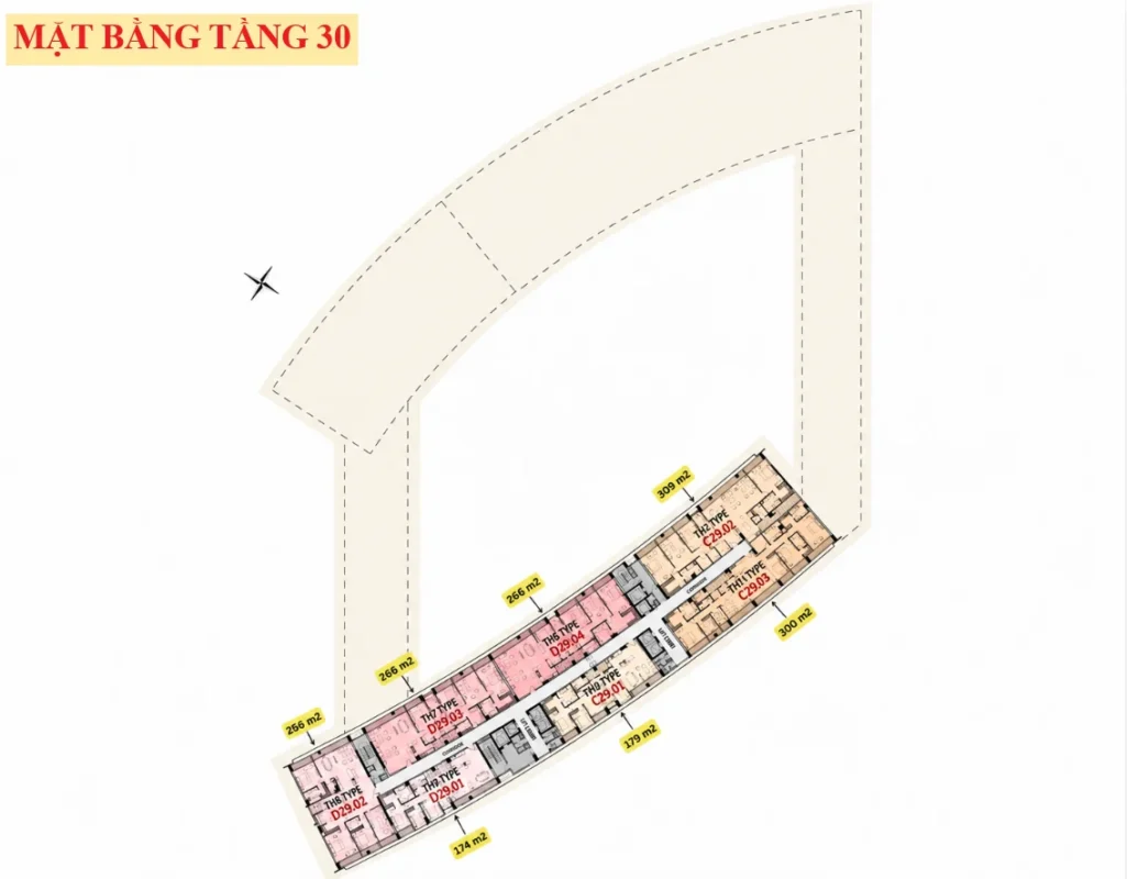 Mặt bằng tầng 30