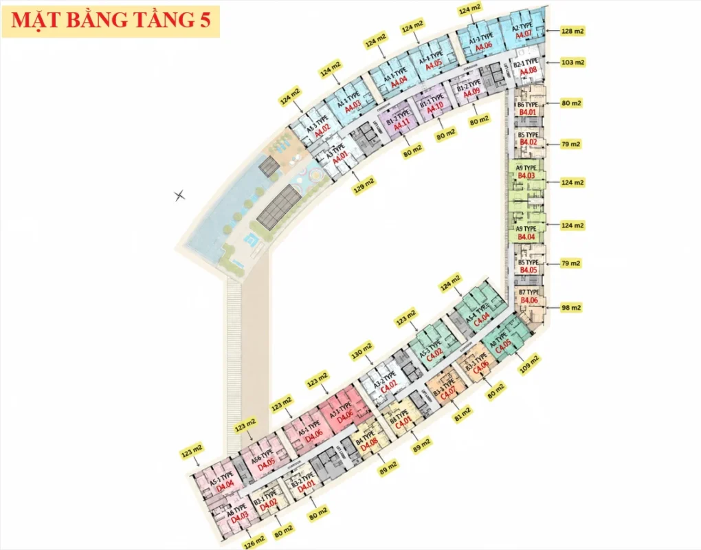 Mặt bằng tầng 5