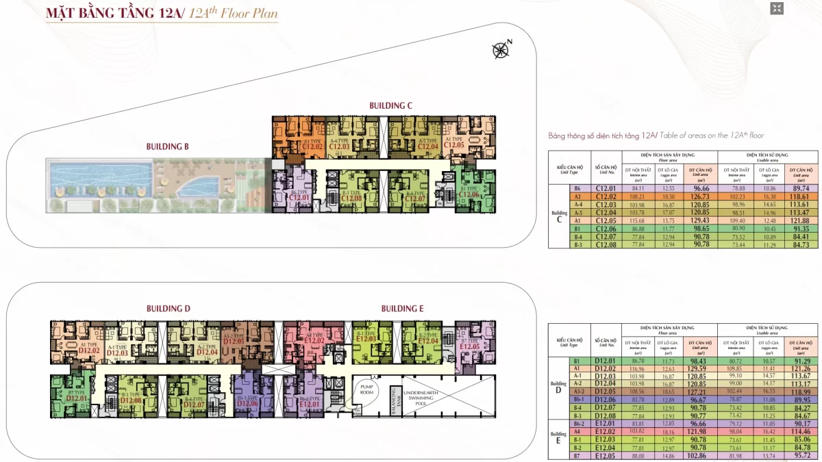 Mặt bằng tầng 12A